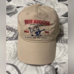 True Religion Beige World Tour Cap